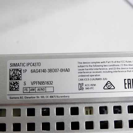 Siemens Simatic IPC427D 6AG4140-3BD07-0HA0 Microbox PC - Top Zustand - Maranos.de