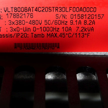 Danfoss Frequenzumrichter VLT8000 AQUA 178B2176 VLT8006AT4C20STR3DLF00A00C0 - Maranos.de