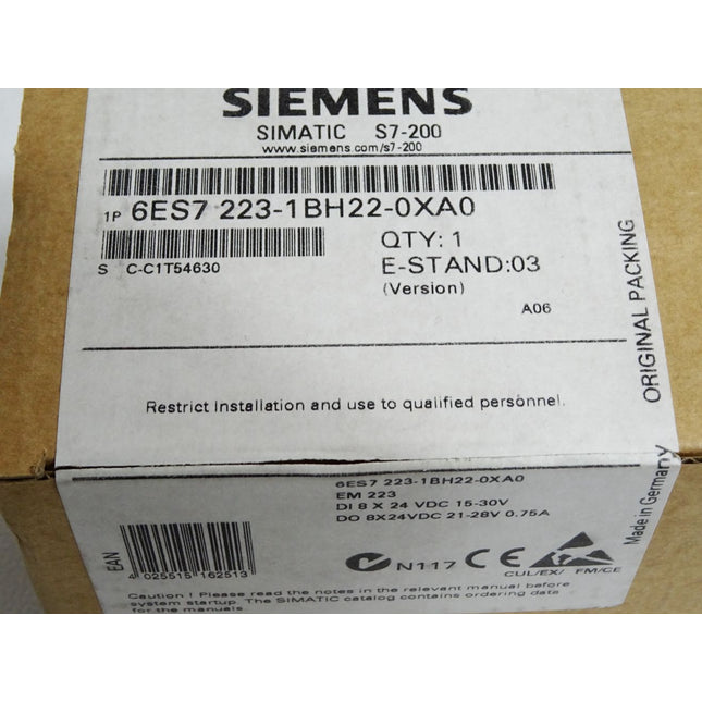 Siemens S7-200 EM223 6ES7223-1BH22-0XA0 6ES7 223-1BH22-0XA0 / Neu OVP versiegelt