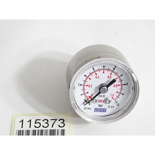 Wika Rohrfedermanometer G1/8 0…1MPa 0…10bar 8971RIJL Cl2.5 316SS - Maranos.de