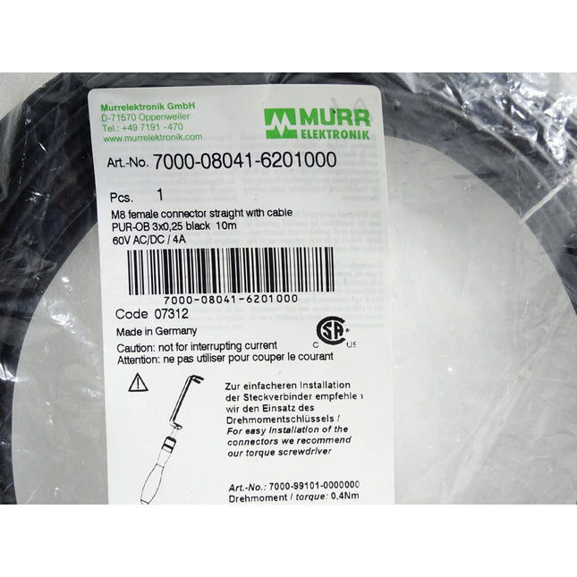 Murr Elektronik Kabel 7000-08041-6201000 / Neu OVP - Maranos.de