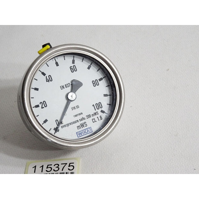 Wika Manometer 0…100mWS Cl1.6 316SS EN837-1 - Maranos.de