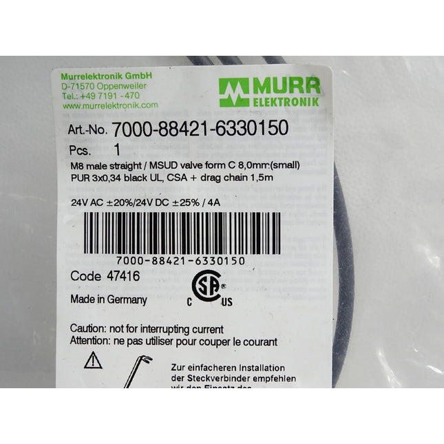 Murr Elektronik Kabel 7000-88421-6330150 / Neu OVP - Maranos.de