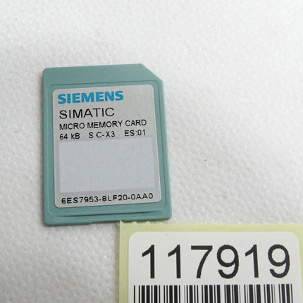 Siemens Simatic Micro Memory Card 64KB 6ES7953-8LF20-0AA0 6ES7 953-8LF20-0AA0