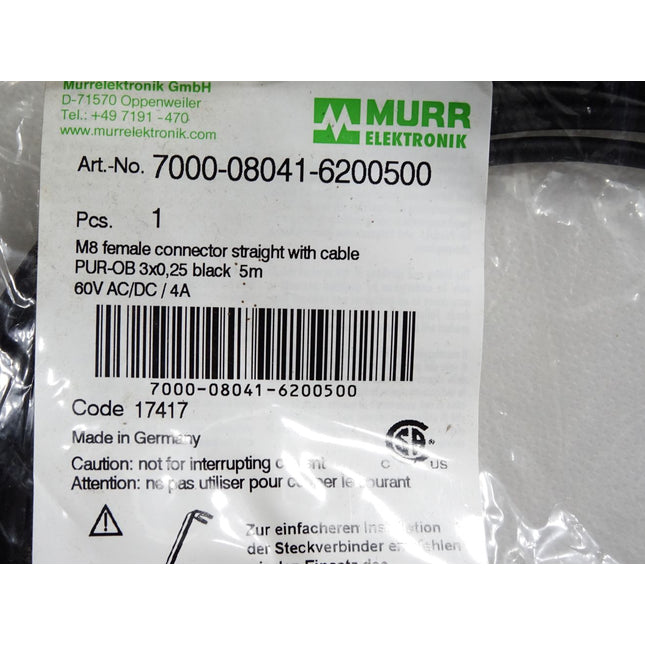 Murr Elektronik Kabel 7000-08041-6200500 / Neu OVP - Maranos.de