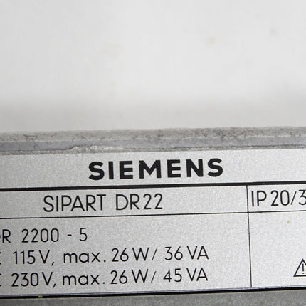 Siemens Regler Sipart DR22 6DR2200-5 C73451-A3001-C3 - Maranos.de