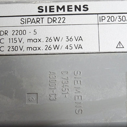 Siemens Regler Sipart DR22 6DR2200-5 C73451-A3001-C3 - Maranos.de