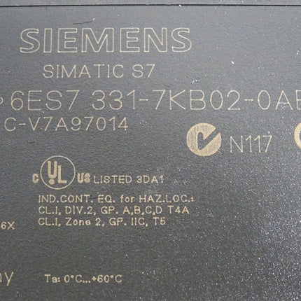Siemens 6ES7331-7KB02-0AB0 6ES7 331-7KB02-0AB0 Analogeingabebaugruppe SM 331 - Maranos.de
