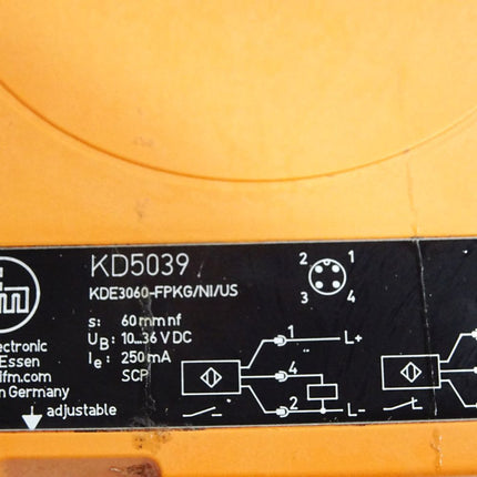 Ifm electronic KD5039 Kapazitiver Sensor KDE3060-FPKG/NI/US - Maranos.de