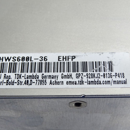 TDK-Lambda HWS600L-36 EHFP Power Supply - Maranos.de