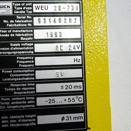 Sick WEU26-730 Lichtschranke Empfänger