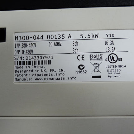 Emerson Control Techniques Unidrive 5.5kW M300-044 00135 A - Maranos.de