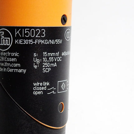 Ifm electronic KI5023 Kapazitiver Sensor KIE3015-FPKG/NI/55V / Unbenutzt - Maranos.de