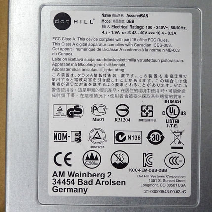 Dot Hill AssuredSAN DBB Terra STD/BTO System 1100843  - ohne Festplatte - Maranos.de