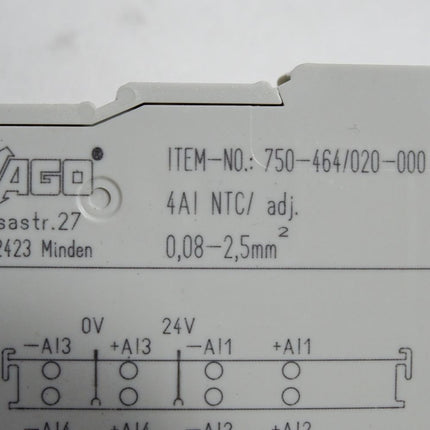 Wago Analogeingangsmodul 750-464/020-000 - Maranos.de