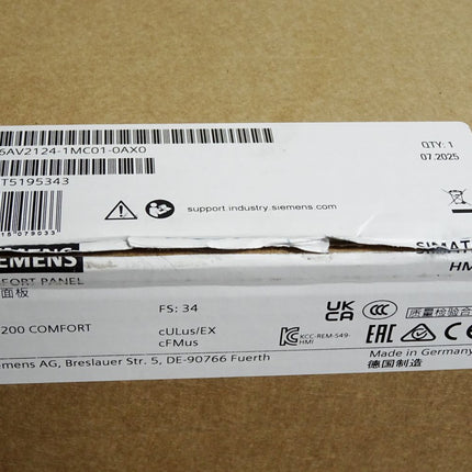 Siemens KP1200 Comfort Panel 6AV2124-1MC01-0AX0 6AV2 124-1MC01-0AX0 / Neu OVP