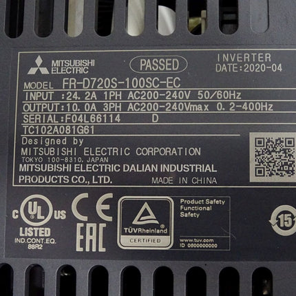 Mitsubishi Inverter FR-D700 FR-D720S-100SC-EC 2.2kW / Neuwertig