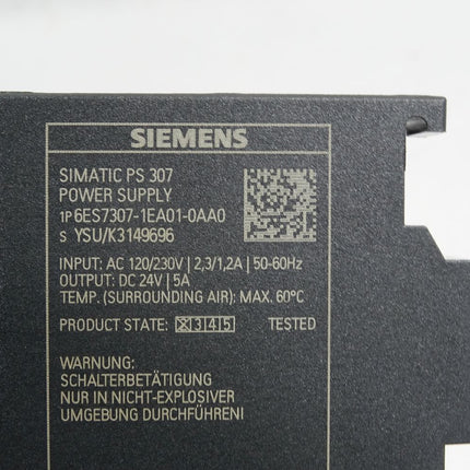 Siemens PS307 Power Supply 6ES7307-1EA01-0AA0 6ES7 307-1EA01-0AA0 / Unbenutzt - Maranos.de