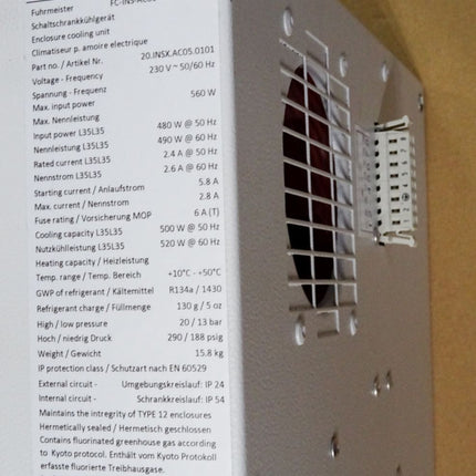 Fuhrmeister FC-INS-AC05 Schaltschrankkühlgerät Nutzkühlleistung 500W