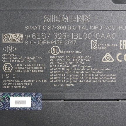 Siemens S7-300 SM323 6ES7323-1BL00-0AA0 6ES7 323-1BL00-0AA0 FS:9 / Unbenutzt - Maranos.de
