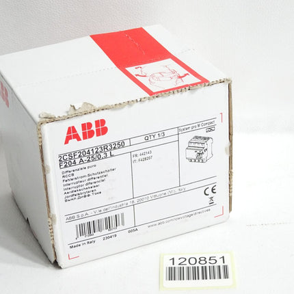 ABB Fehlerstrom-Schutzschalter 2CSF204123R3250 F204 A-25/0,3 L / Neu OVP - Maranos.de