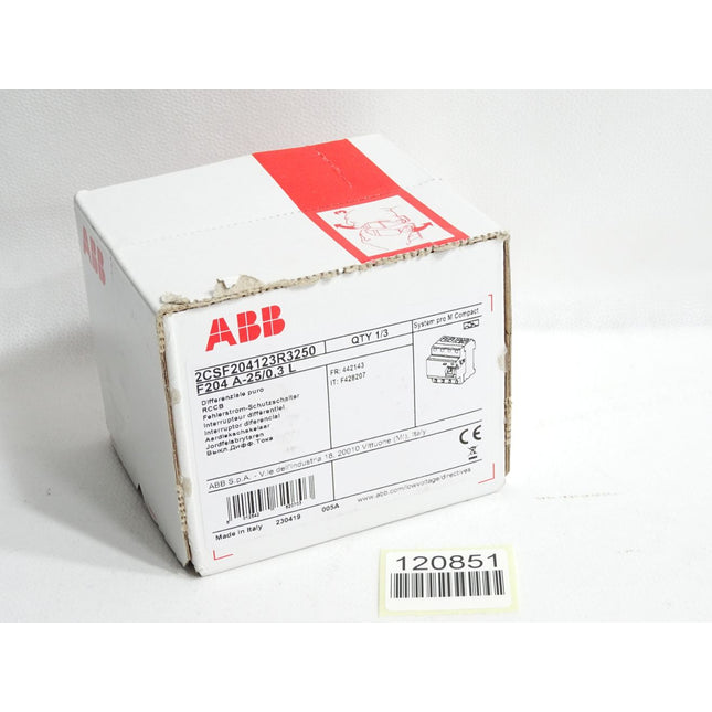ABB Fehlerstrom-Schutzschalter 2CSF204123R3250 F204 A-25/0,3 L / Neu OVP