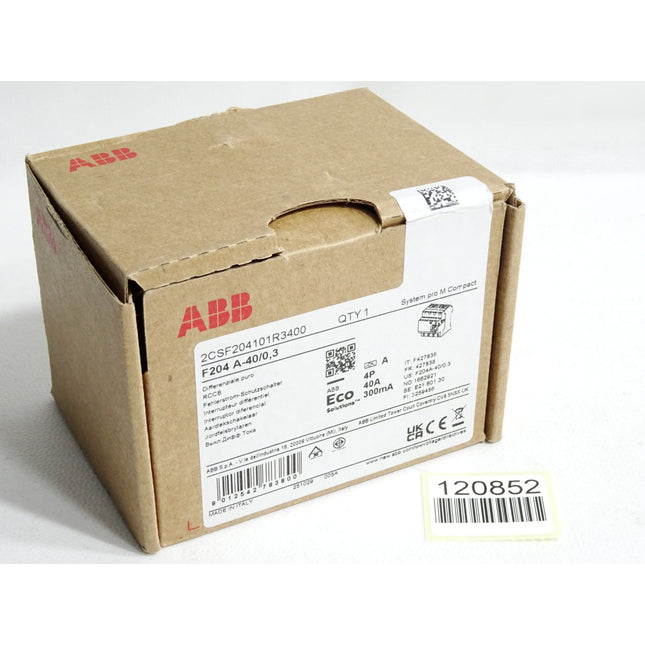 ABB Fehlerstrom-Schutzschalter 2CSF204101R3400 F204 A-40/0,3 / Neu OVP