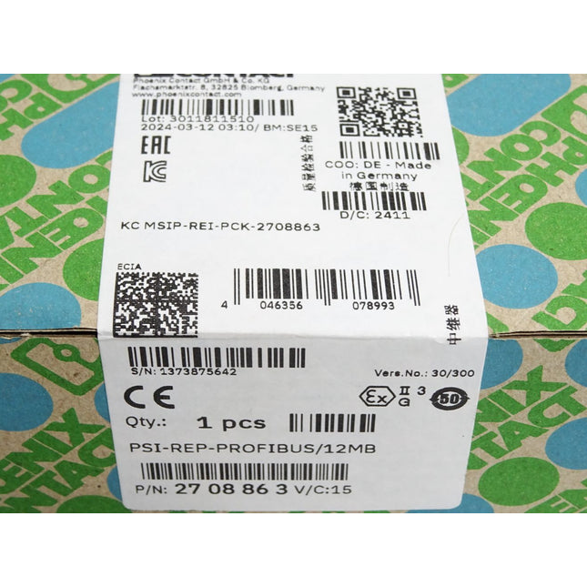 Phoenix Contact 2708863 PSI-REP-PROFIBUS/12MB Repeater / Neu OVP versiegelt - Maranos.de