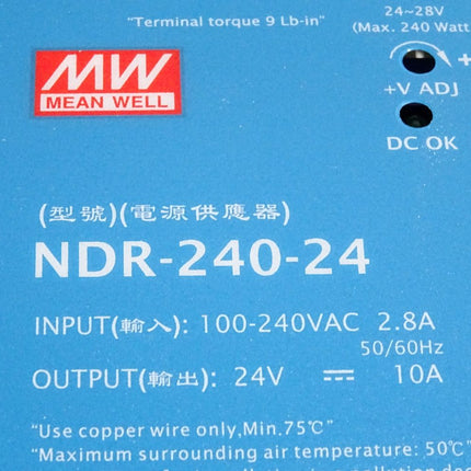 MW Mean Well NDR-240-24 Hutschienen-Netzteil / Neuwertig