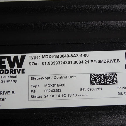 SEW Eurodrive Movidrive MDX61B0040-5A3-4-00 4kW + DER11B / Erneuert - Maranos.de