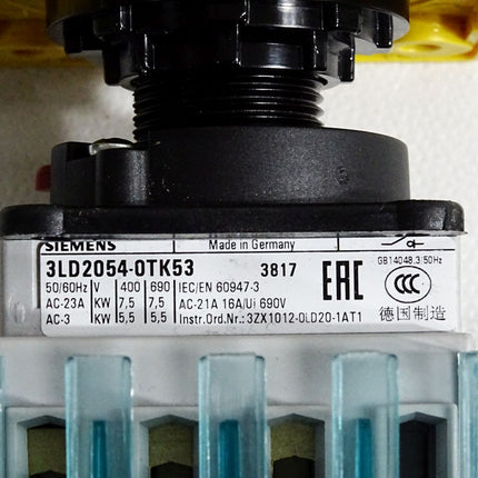 Siemens Lasttrennschalter 3LD 3LD2054-0TK53 7.5kW / Neuwertig