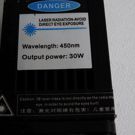 Laser 450nm 30W Lasermodul Feste Brennweite Lasergravurkopf