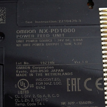 Omron Power Feed Unit NX-PD1000 - Maranos.de