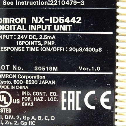 Omron Digital Input Unit NX-ID5442 - Maranos.de