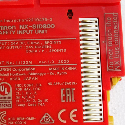 Omron Safety Input Unit NX-SID800 - Maranos.de