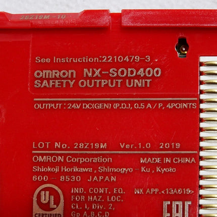 Omron Safety Output Unit NX-SOD400 - Maranos.de