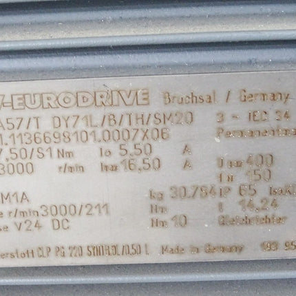 SEW Getriebemotor SA57/T DY71L/B/TH/SM20 3000r/min i14.24 01.1136698101 7.5Nm - Maranos.de
