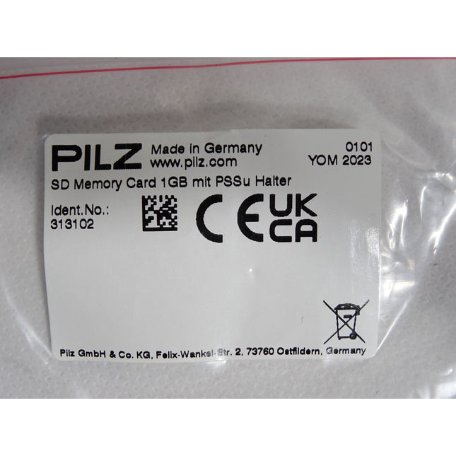 Pilz SD Memory Card 1GB mit PSSu Halter 313102 / Neu OVP - Maranos.de