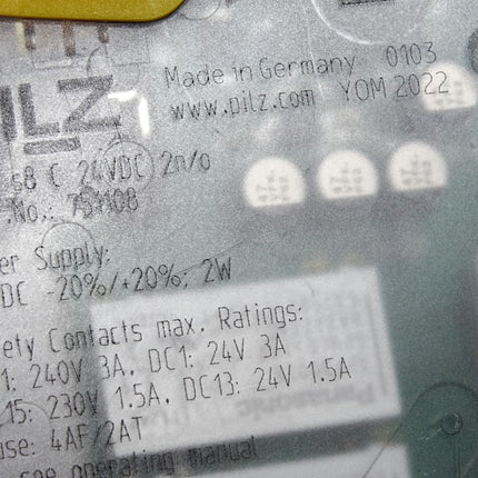 Pilz PNOZsigma contact expansion PNOZ s8 C 24VDC 2 n/o 751108 / Neuwertig - Maranos.de