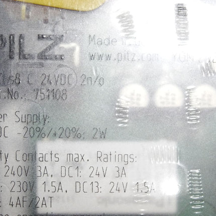 Pilz PNOZsigma contact expansion PNOZ s8 C 24VDC 2 n/o 751108 / Neu OVP - Maranos.de