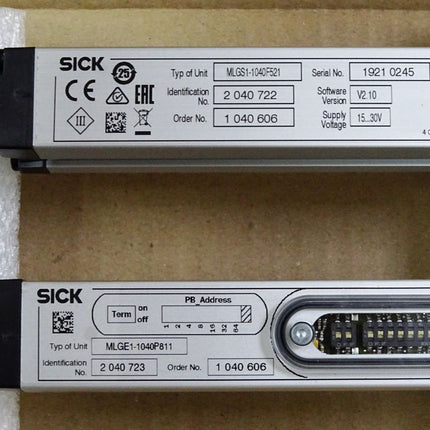 Sick Lichtgitter MLG1-1040P811 (MLGS1-1040F521 + MLGE1-1040P811) / Neu OVP - Maranos.de