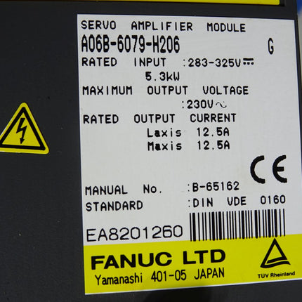 Fanuc Servo Amplifier A06B-6079-H206 5.3kW / Unbenutzt Gehäuse leicht gebrochen - Maranos.de