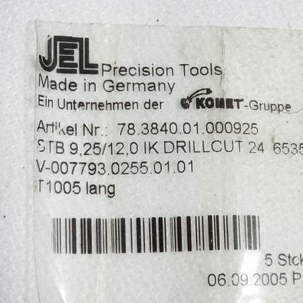JEL Komet Stufenbohrer STB 9,25/12,0 mit IK Drillcut 24 V-007793.0255.01.01