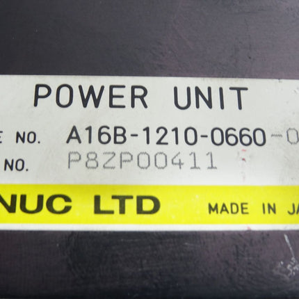 Fanuc Power Unit A16B-1210-0660 -01 - Maranos.de