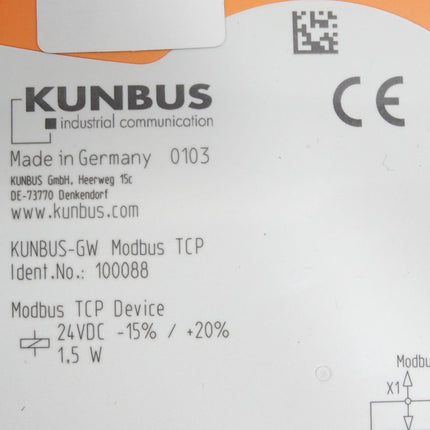 Pilz 25773 Z9000011 Kunbus KUNBUS-GW Modbus TCP 100088 / Neu OVP - Maranos.de