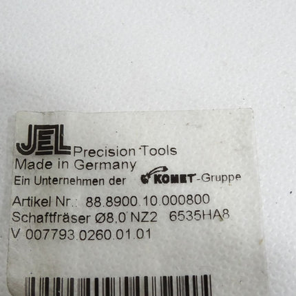 JEL Komet Schaftfräser 8,0 NZ2 V-007793.0260.01.01 88.8900.10.000800