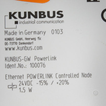 Pilz 5252 Z9000005 Kunbus KUNBUS-GW Powerlink 100076 / Neuwertig - Maranos.de