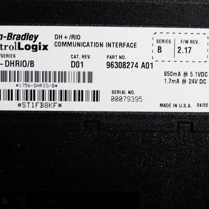 Allen Bradley ControlLogix 1756-DHRIO/B Communication Interface - Maranos.de