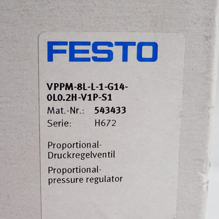 Festo 543433 VPPM-8L-L-1-G14-0L0.2H-V1P-S1 Druckregelventil / Neuwertig OVP - Maranos.de