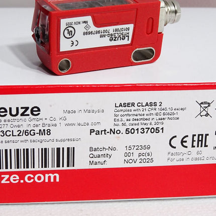 Leuze electronic HT3CL2/6G-M8 Taster Hintergrundausblendung 50137051 / Neu OVP